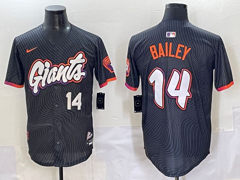 Men 2025 San Francisco Giants #14 Bailey Black Joint Name Nike MLB Jersey style 3